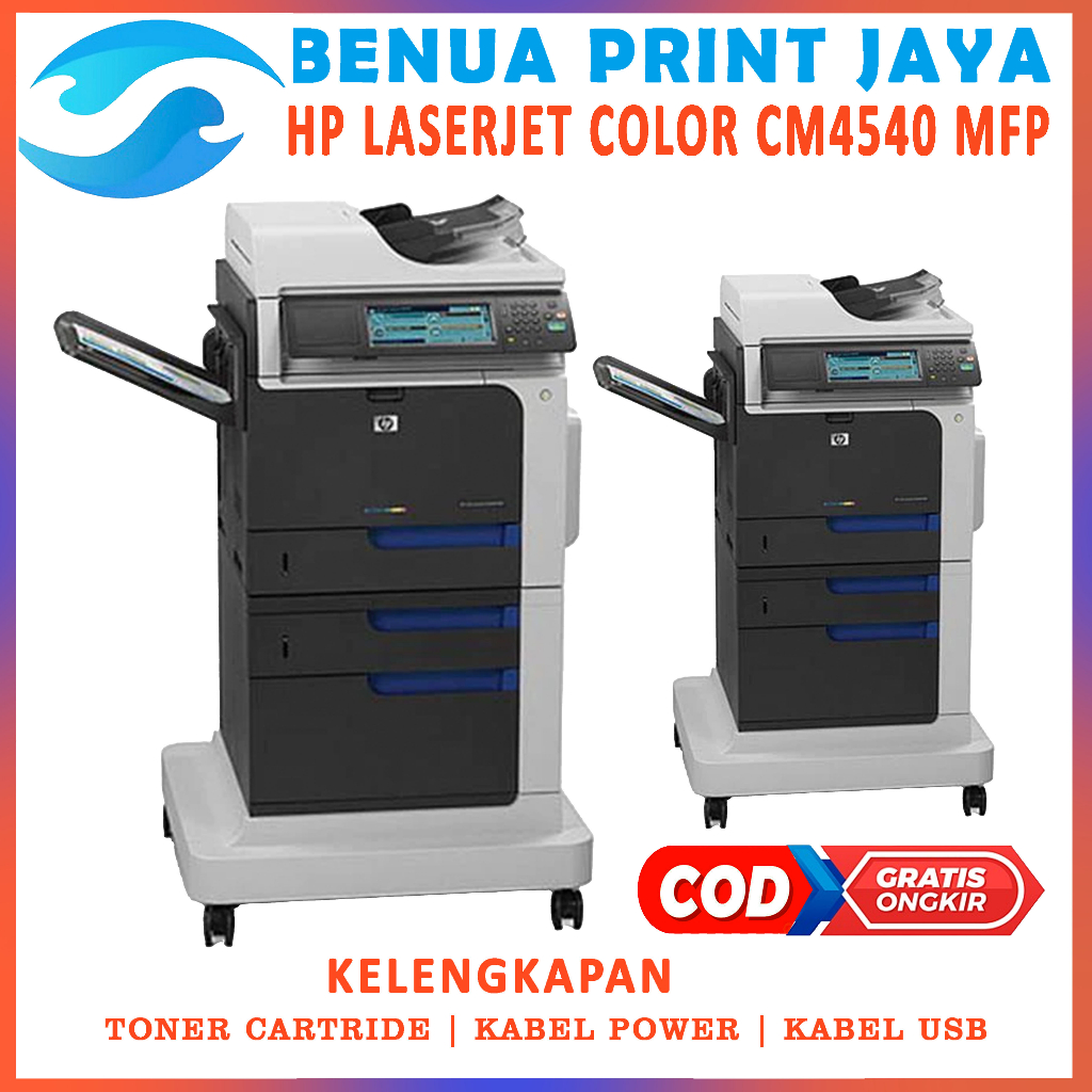 Printer Hp LaserJet Color CM4540 MFP Printer color second terbaik dan berkualitas Print Scan Copy