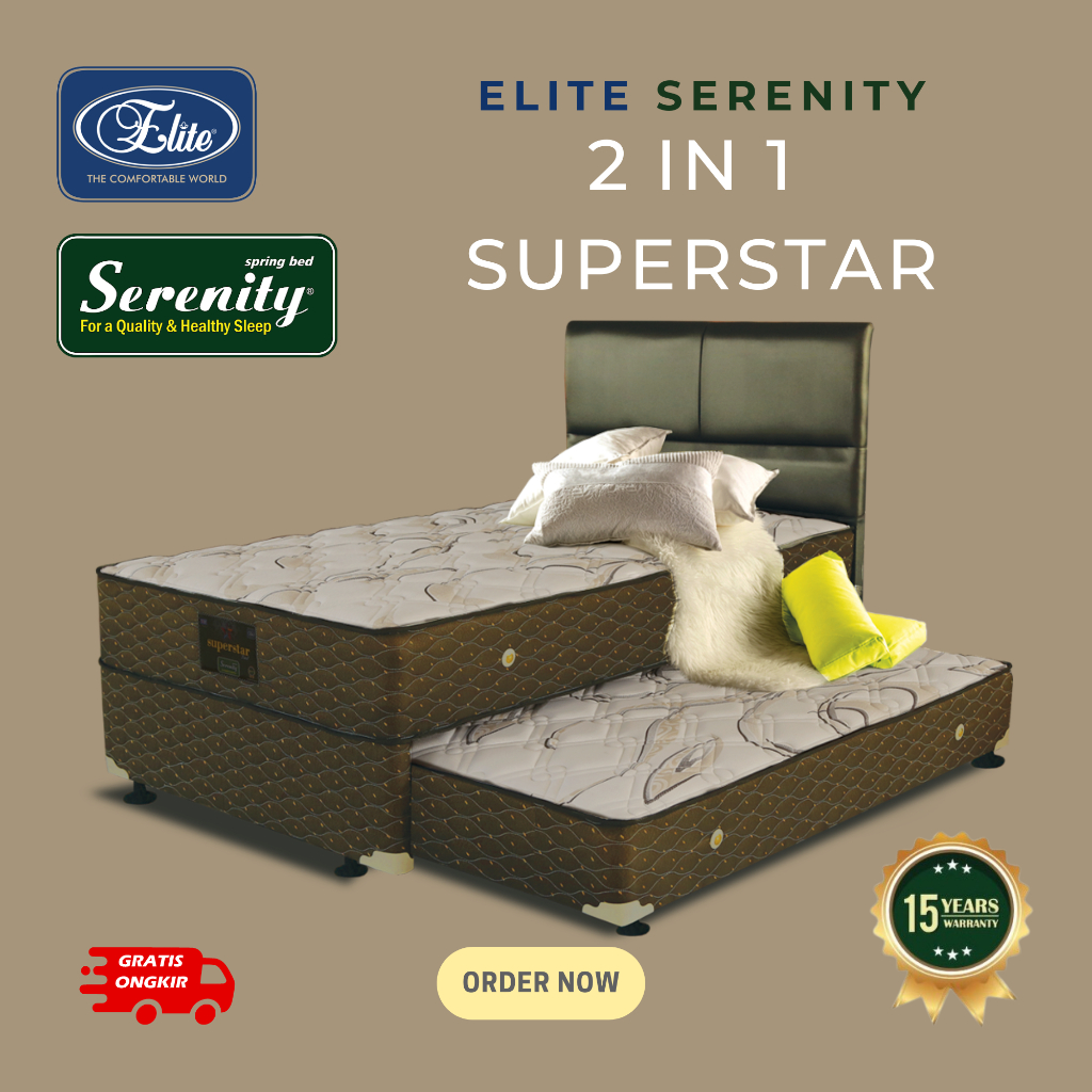 Kasur Elite Serenity 2 IN 1 Superstar 100x200 / Kasur Sorong Springbed