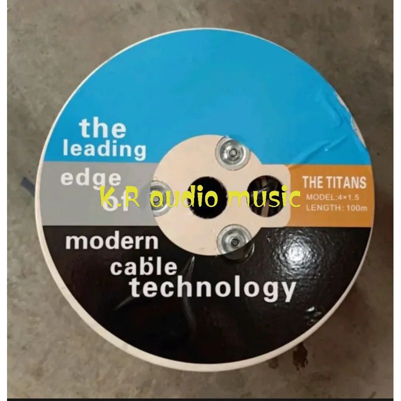 PANJANG 5 METER KABEL AUDIO SPEAKER MERK TITANS UKURAN 4×1,5 mm