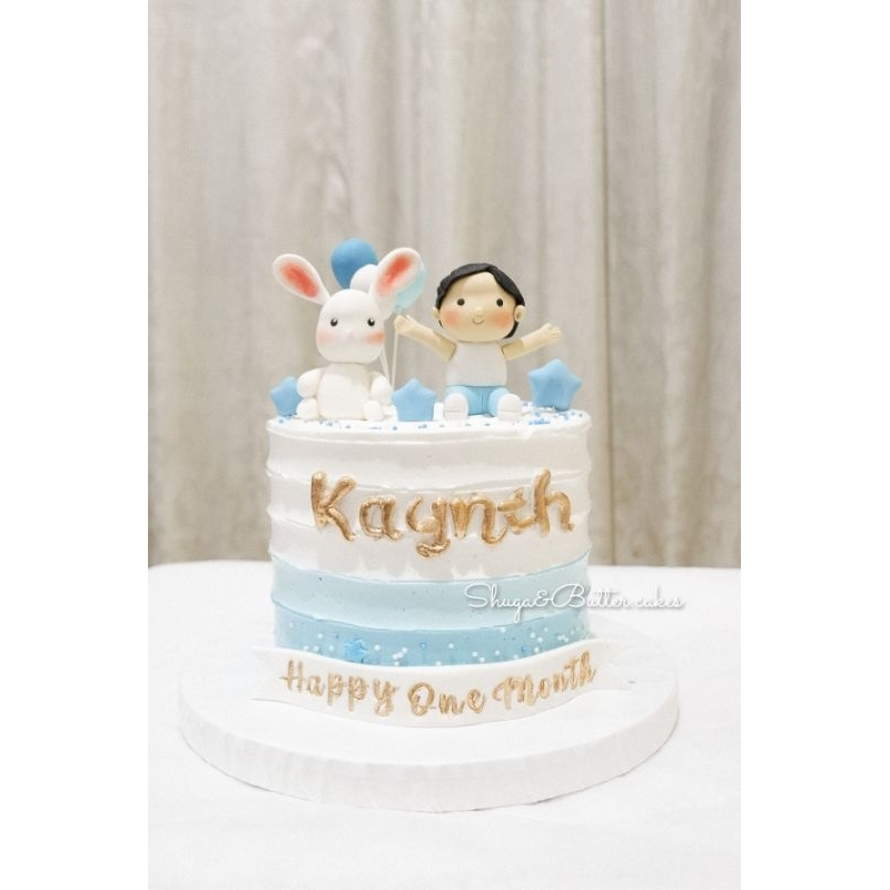 Kue ulang tahun kelinci one month cake ultah anak cowo