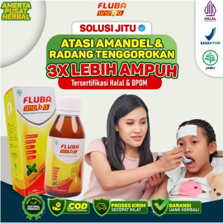 Fluba Anaba Madu Herbal 130 ml | Obat Batuk Anak | Obat Batuk Dewasa | Obat Radang Tenggorokan | Oba