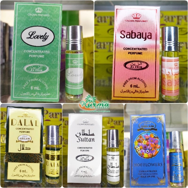 Parfum Premium 6ml Roll on Wangi Tahan lama kemasan Dus