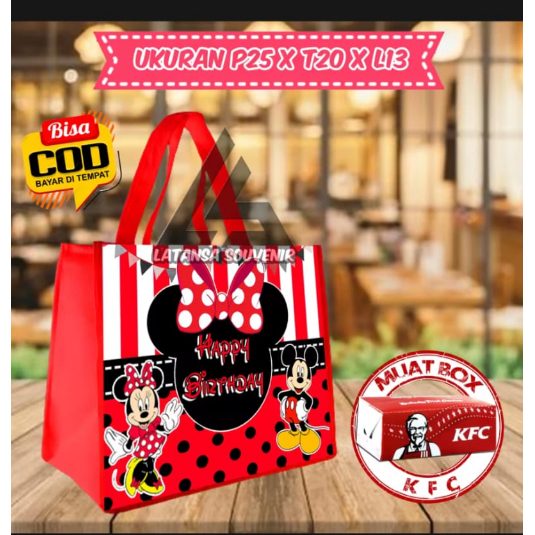 

Tas MIckey Mouse Paling Murah Tas souvenir ultah goodie bag ulang tahun murah tas muat KFC snack ultah tas ulang tahun anak termurah dan terlaris Tas MIckey Tas Ulang Tahun Miki Tas Minnie Mouse Tas Mini Mouse Murah Tas MIckey Mouse