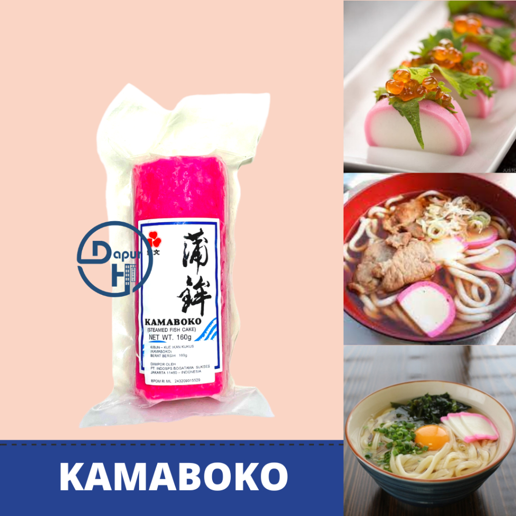 

KAMABOKO PINK Fish Cake 160 g │Tempura Ikan Surimi Import Topping Ramen Seperti Narutomaki--