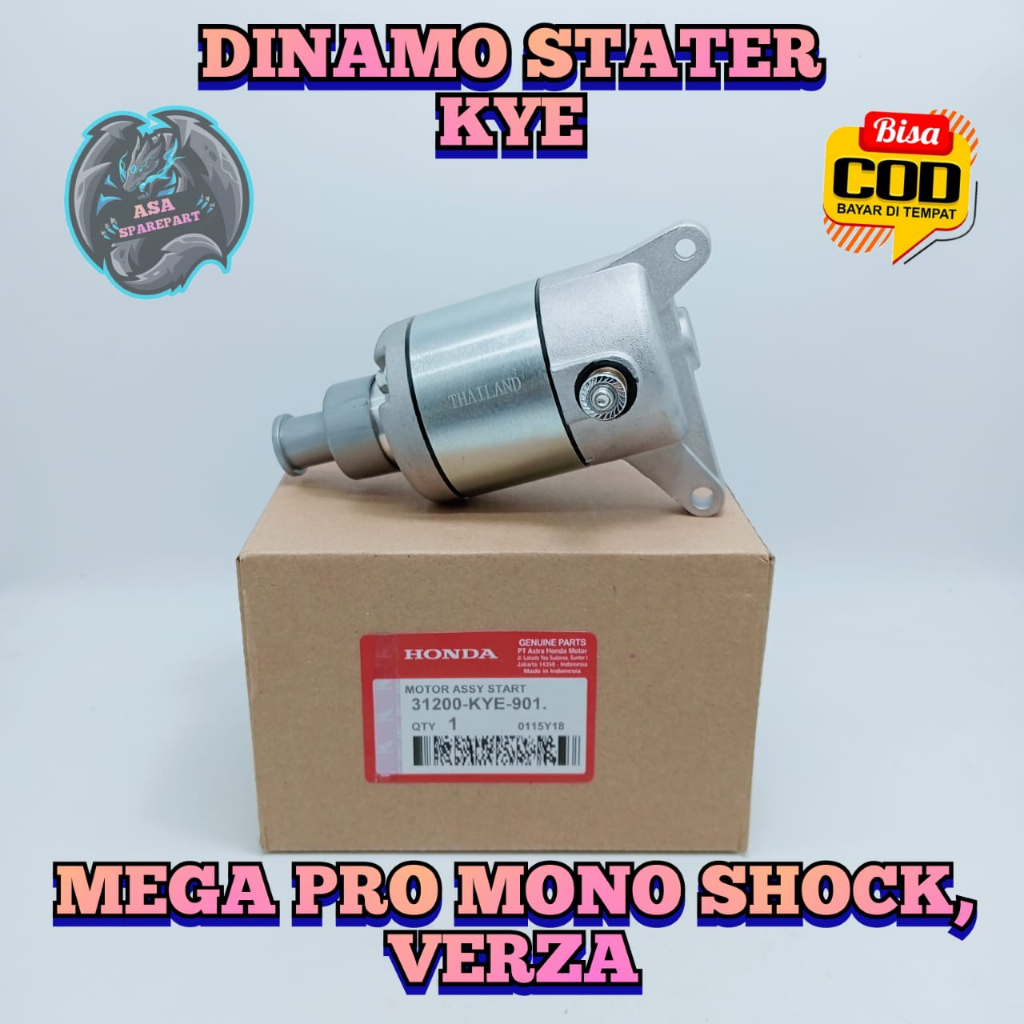 Dinamo stater KYE Asli Original Motor Honda New Megapro Monoshock 2010-2014 Mega Pro mp Mono SHok , 