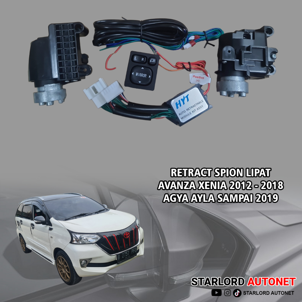 RETRACT SPION LIPAT AVANZA 2012-2018/MOTOR SPION LIPAT AVANZA 2012-2018