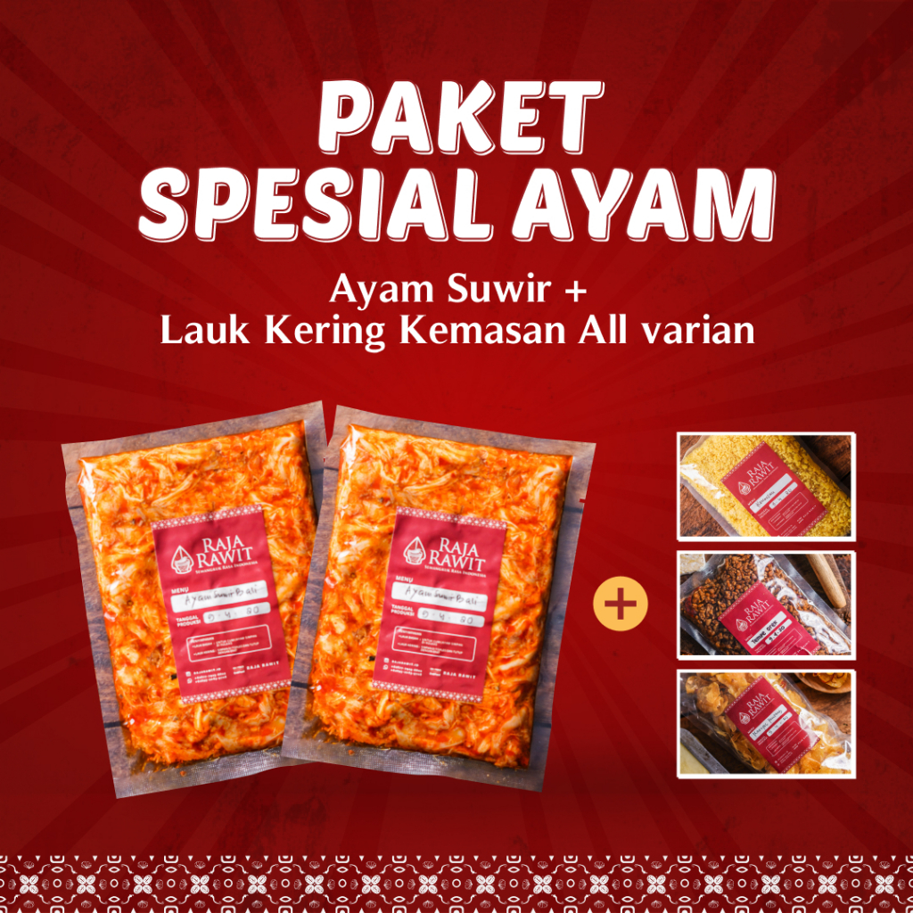 

Raja Rawit - Paket Spesial Menu Ayam Suwir dan Lauk Kering