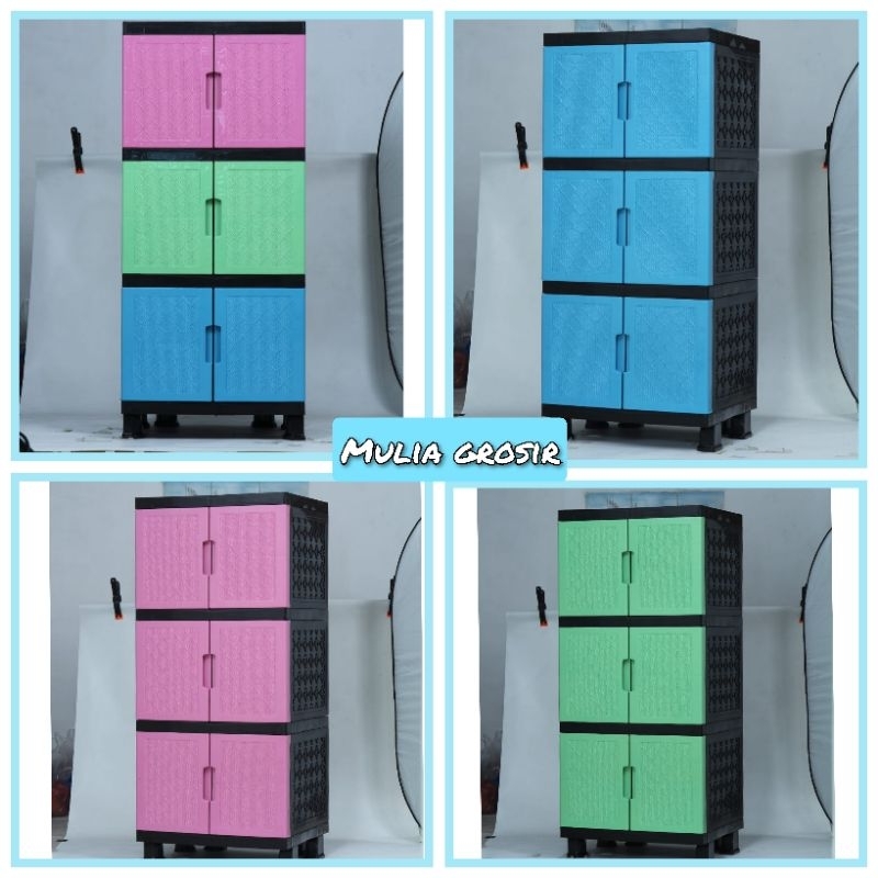 Lemari Plastik Lemari Apollystar Kimura Susun 3 dan Susun 4 Tanpa Kaca