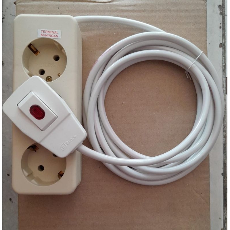 Stop kontak uticon,kabel 2 M,Saklar lampu Broco