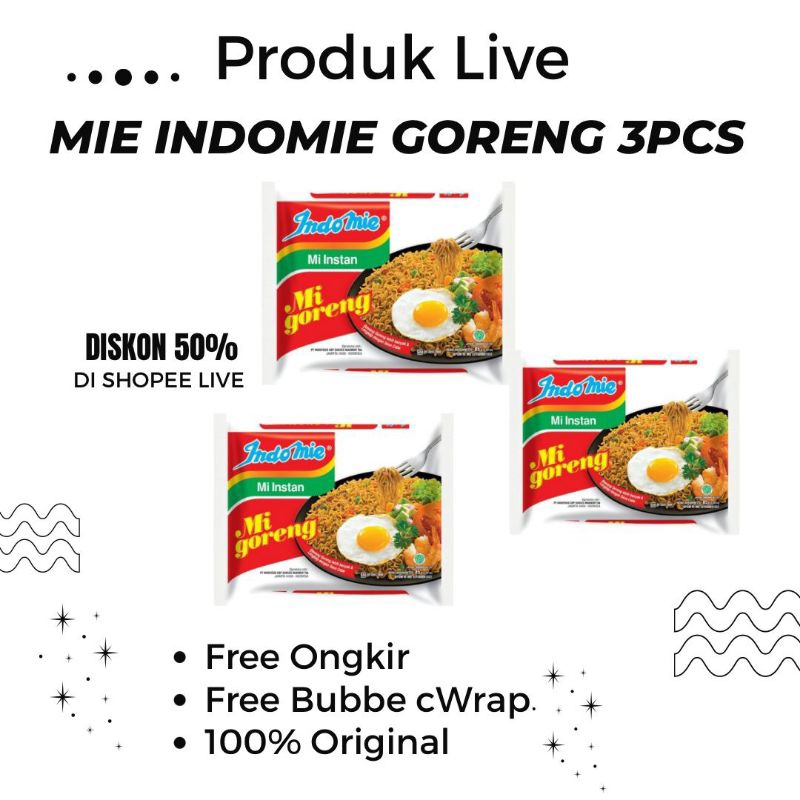 

MIE GORENG INDOMIE ISI 3PCS