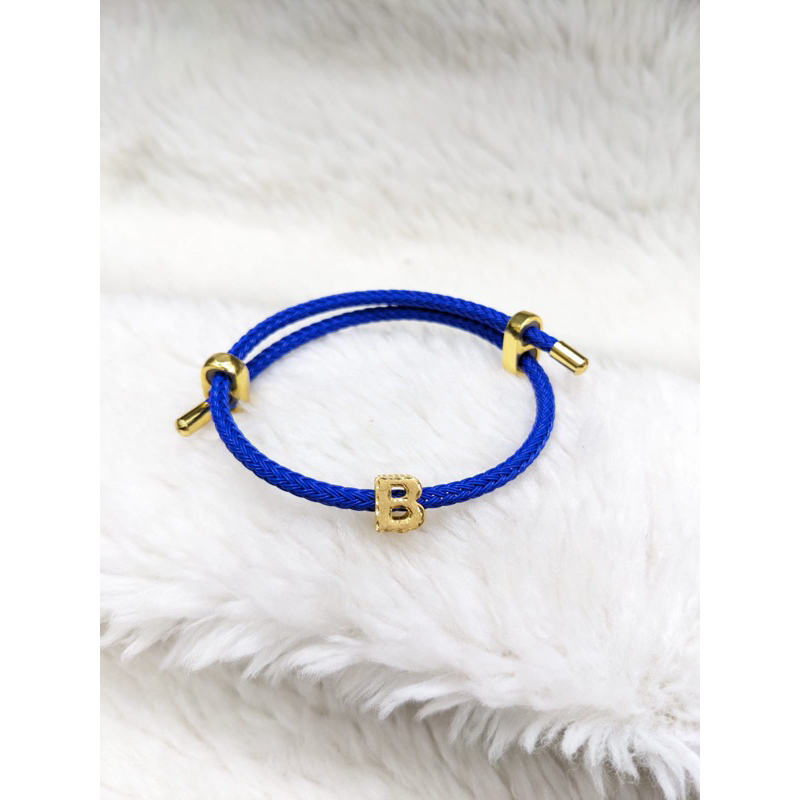 Gelang Tali Emas Charm Huruf B 16k 70%