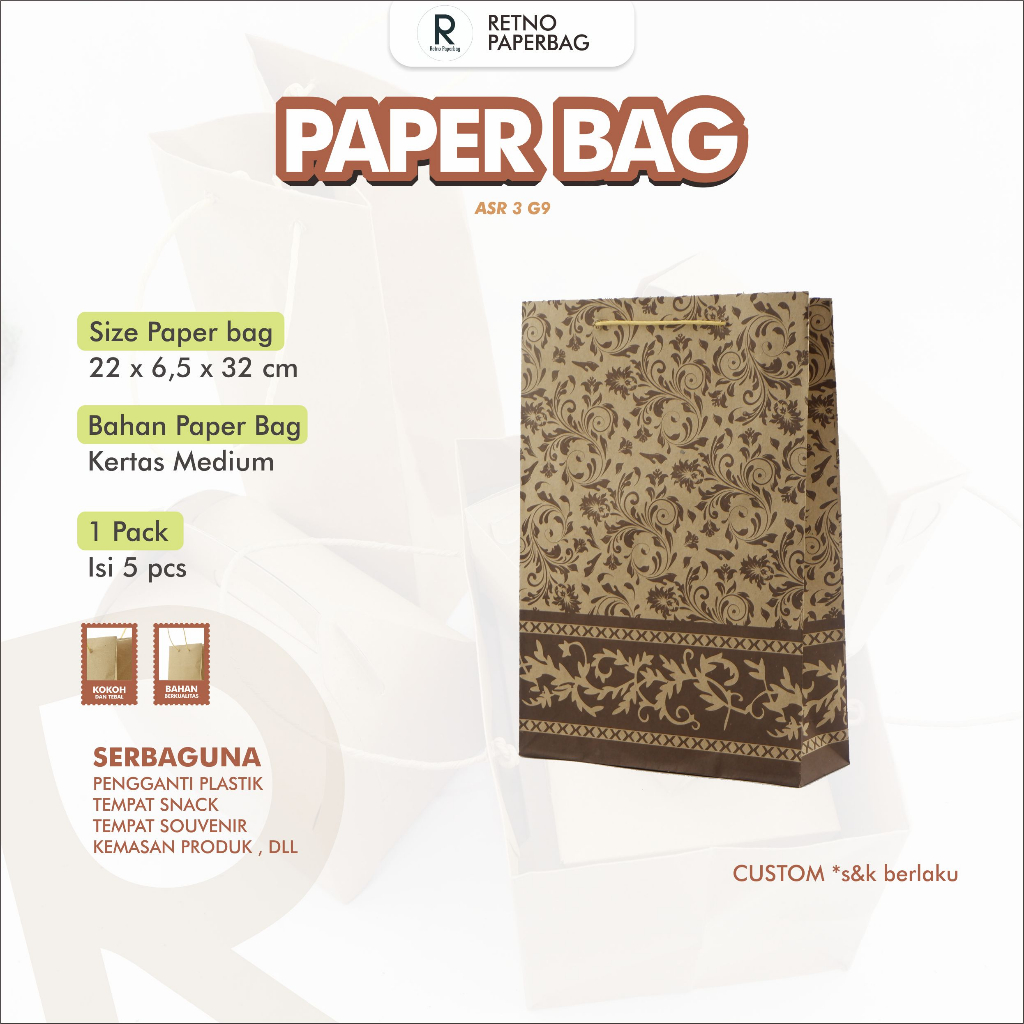 

Paper Bag Wisuda Serbaguna Tas Motif Batik-Retno Paperbag