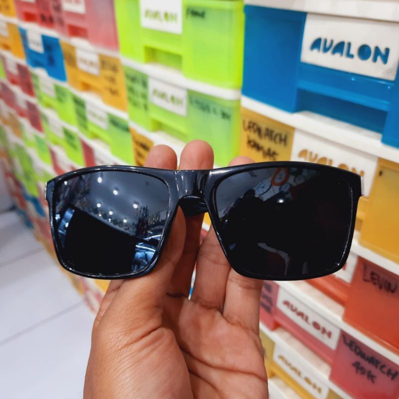 ✓ Lensa Asli Kaca ✓ Kacamata Fashion Hitam Pria Dan Wanita Lensa Asli Kaca Lensa Polarized Anti Uv40