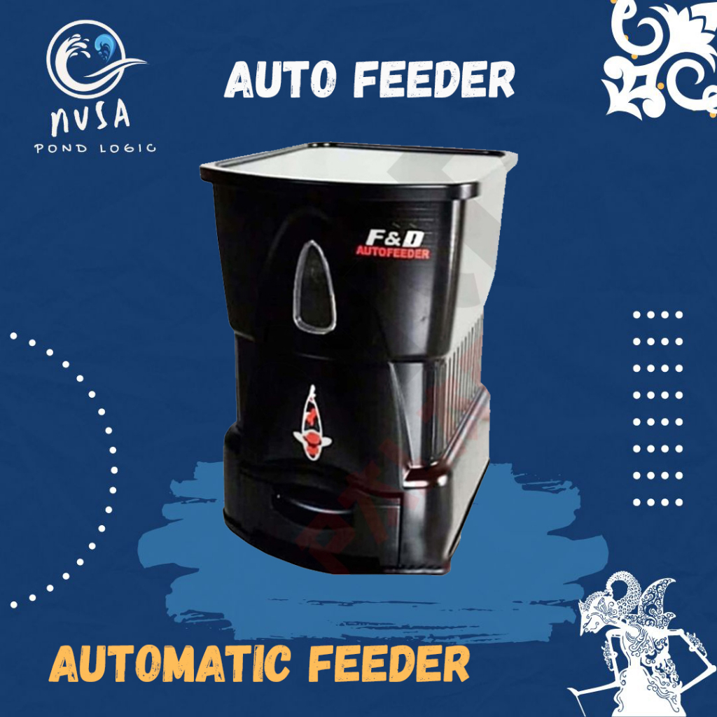 Feeder Koi Automatic 6Kg Pond Auto Feeder Pemberi Makan Ikan Otomatis