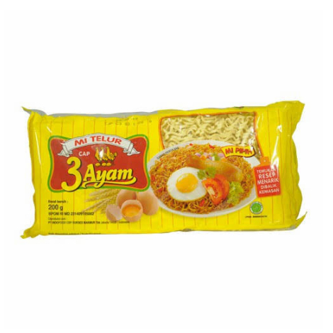 

Mi Telur Cap 3 ayam 200gr