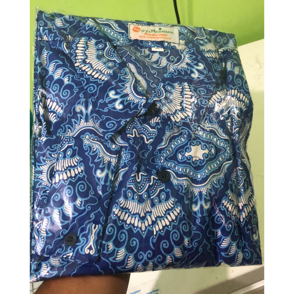 Batik SMP IPM Biru Motif terbaru / Seragam SMP Muhammadiyah