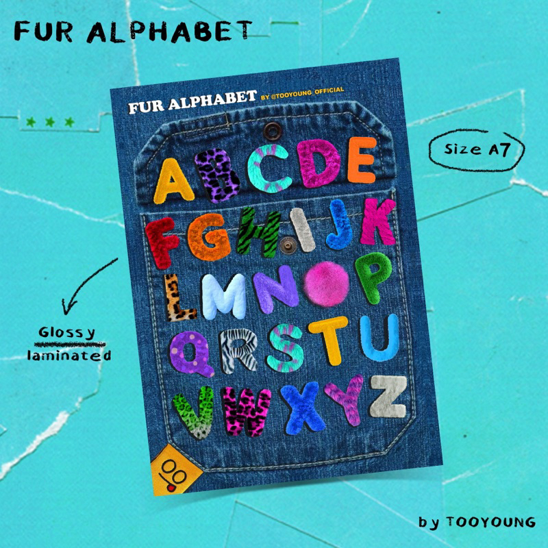 

TOOYOUNG FUR ALPHABET STICKER SMALL