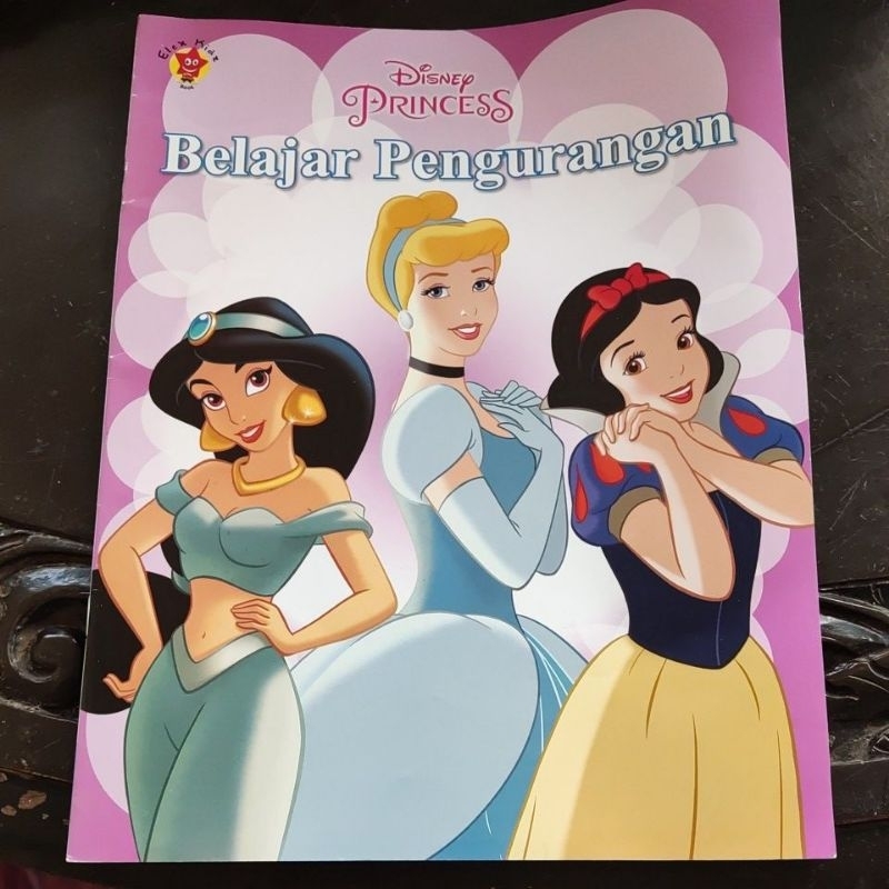 Buku disney princess belajar pengurangan