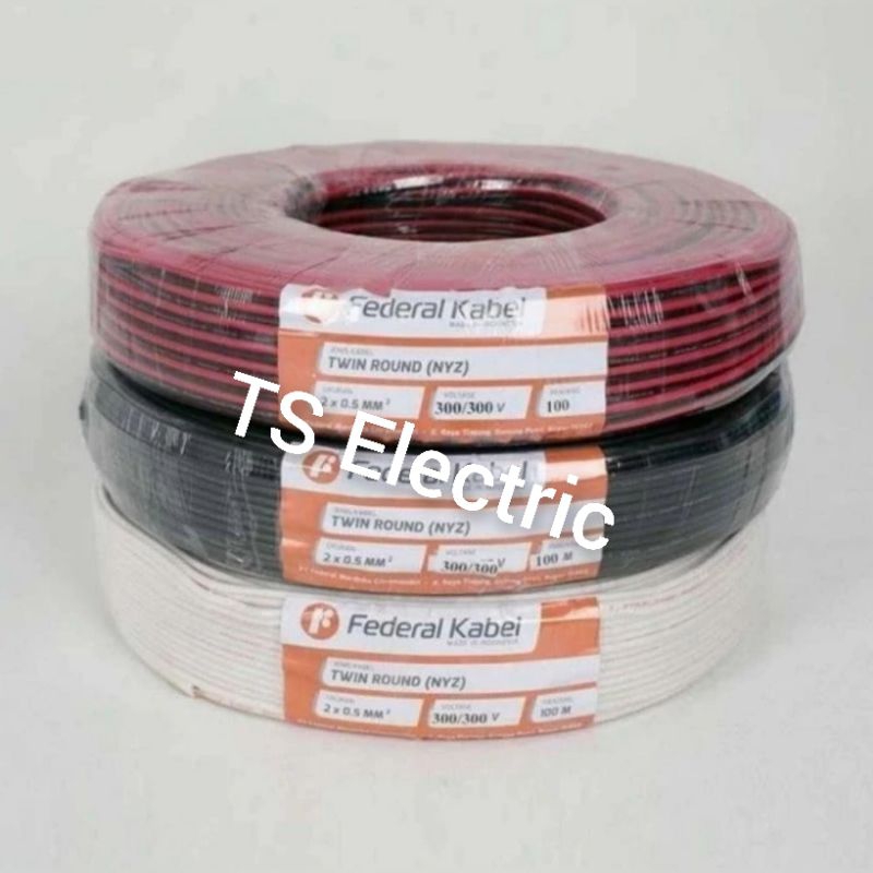 Kabel NYZ 2x0.5mm Federal / Kabel NYZ Federal 2x0.5mm / 2x0.5 mm @100M
