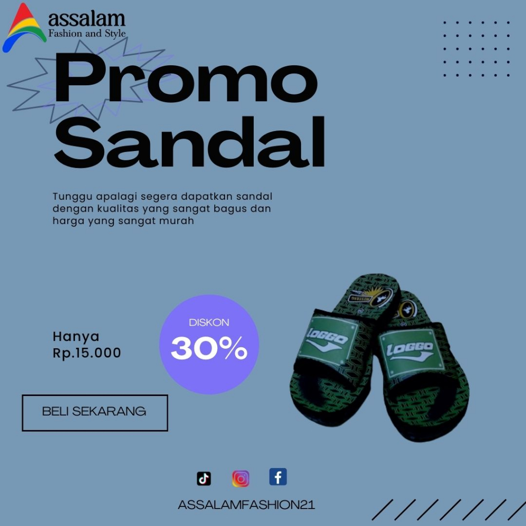 SANDAL SLOP DEWASA MUSTANG BY LOGGO