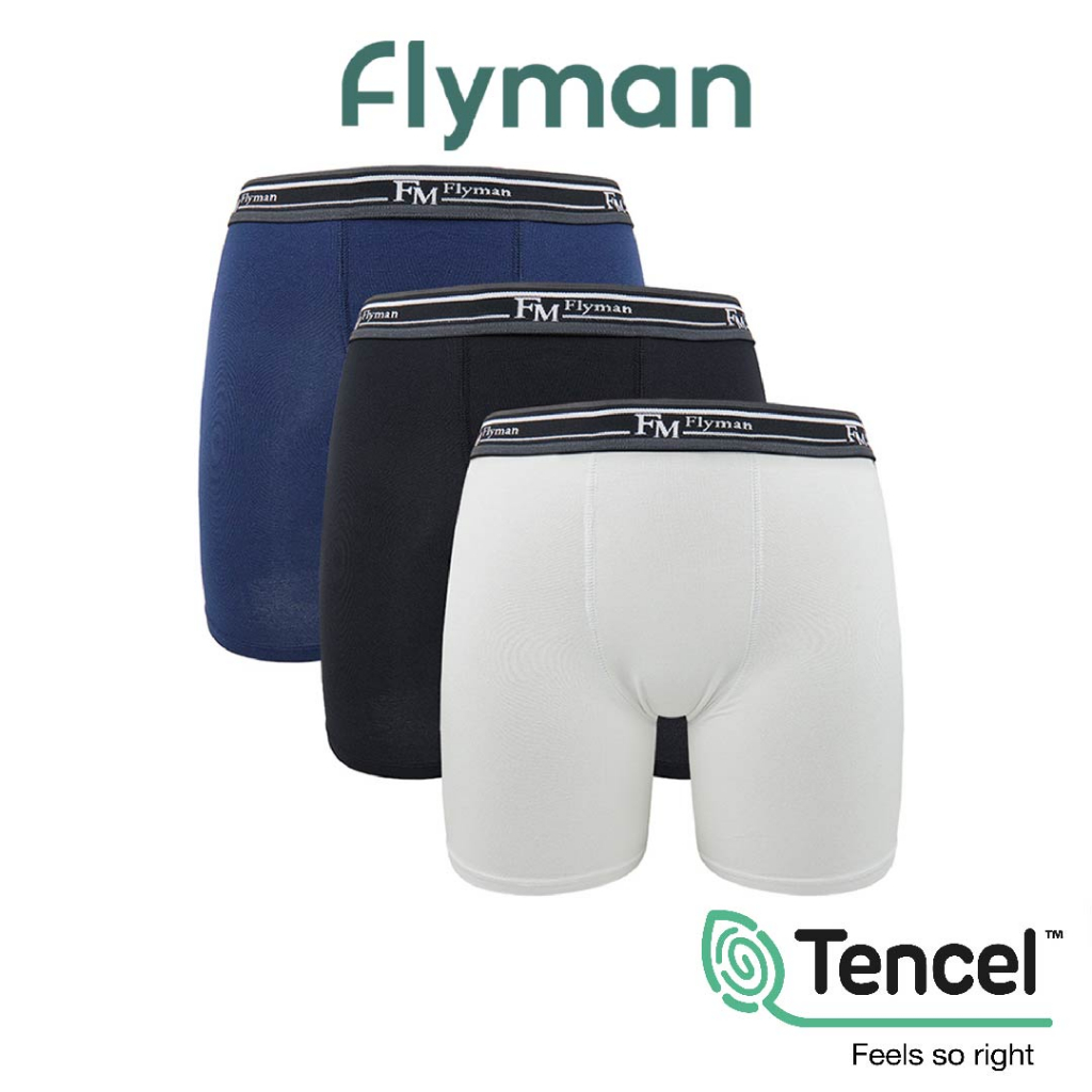 Flyman Celana Dalam Boxer Pria Panjang 3 PCS FM 3225