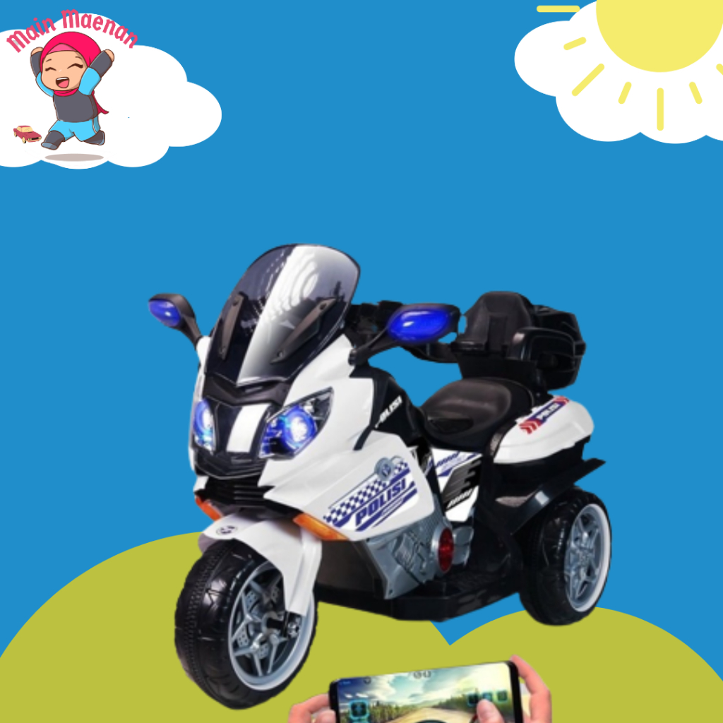 Mainan Aki Motor Polisi VOLTA 5021 SAMURAI POLICE Maenan Polisi Anak