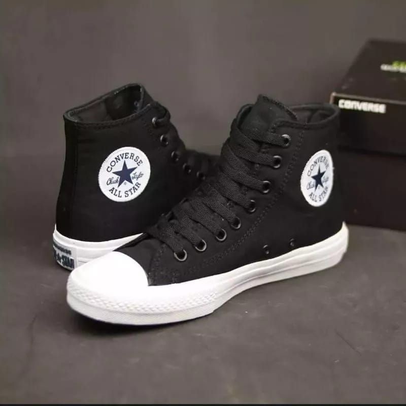 CONVERSE ALL STAR BOOTS AL STAR PRIA/WANITA Sneakers GRADE hitam polos