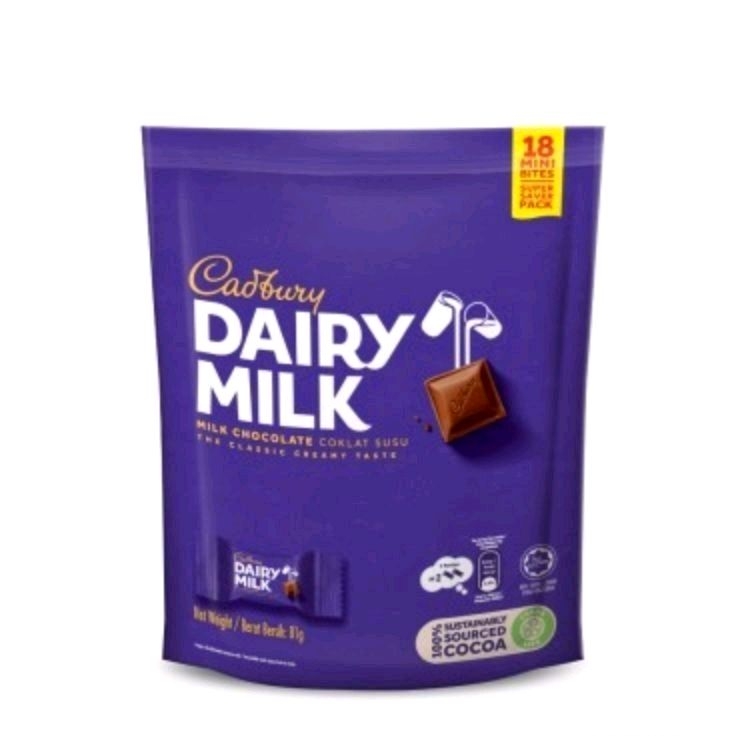 

Cadbury Malaysia Dairy Milk Mini Sharebag Isi 18 Cokelat Import Malaysia