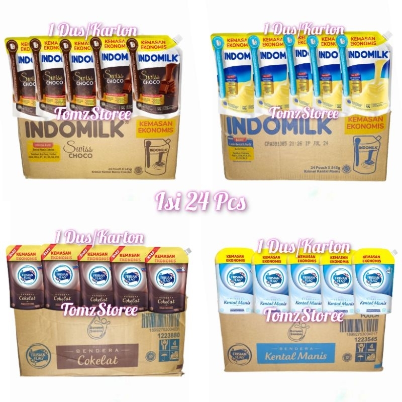 

1 Karton/Dus Susu Frisian flag Pouch 545gr & Indomilk Pouch 545gr