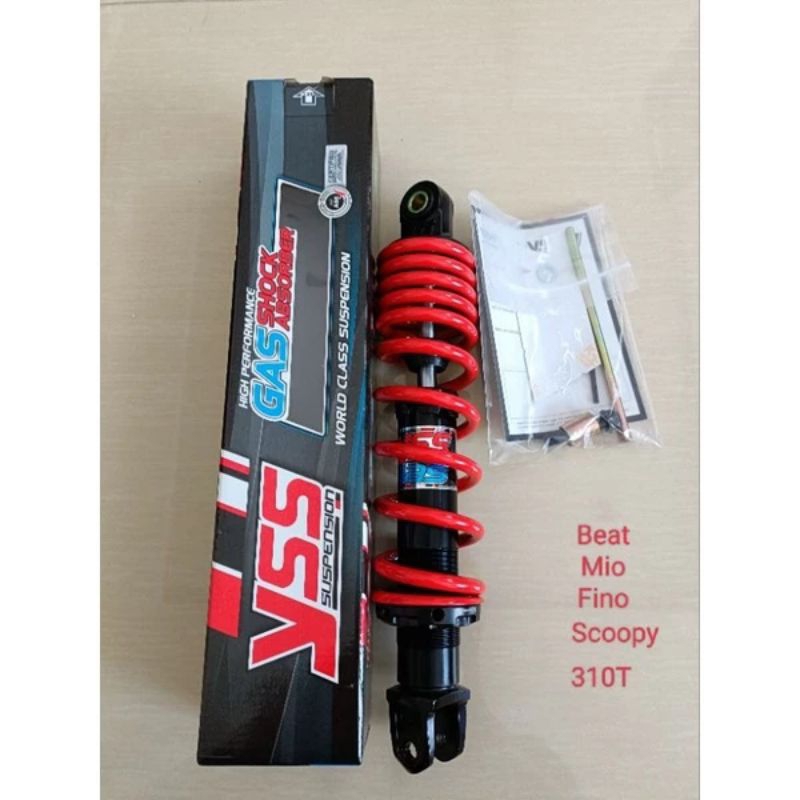 Shock yss hybrid dtg evo 310 mm beat vario 110 scoopy mio black red original