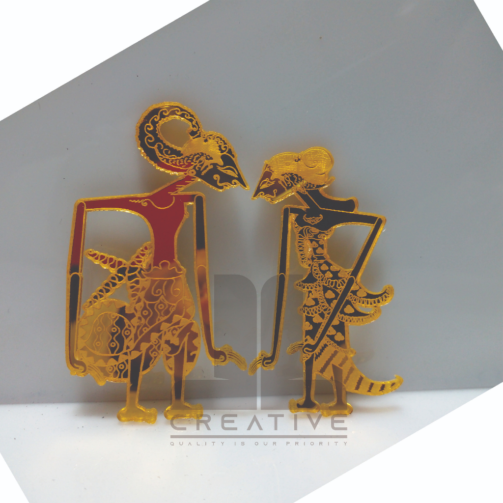 Moonmarket Wayang Arjuna Subadra Mahar Bahan Akrilik Triplek Mdf