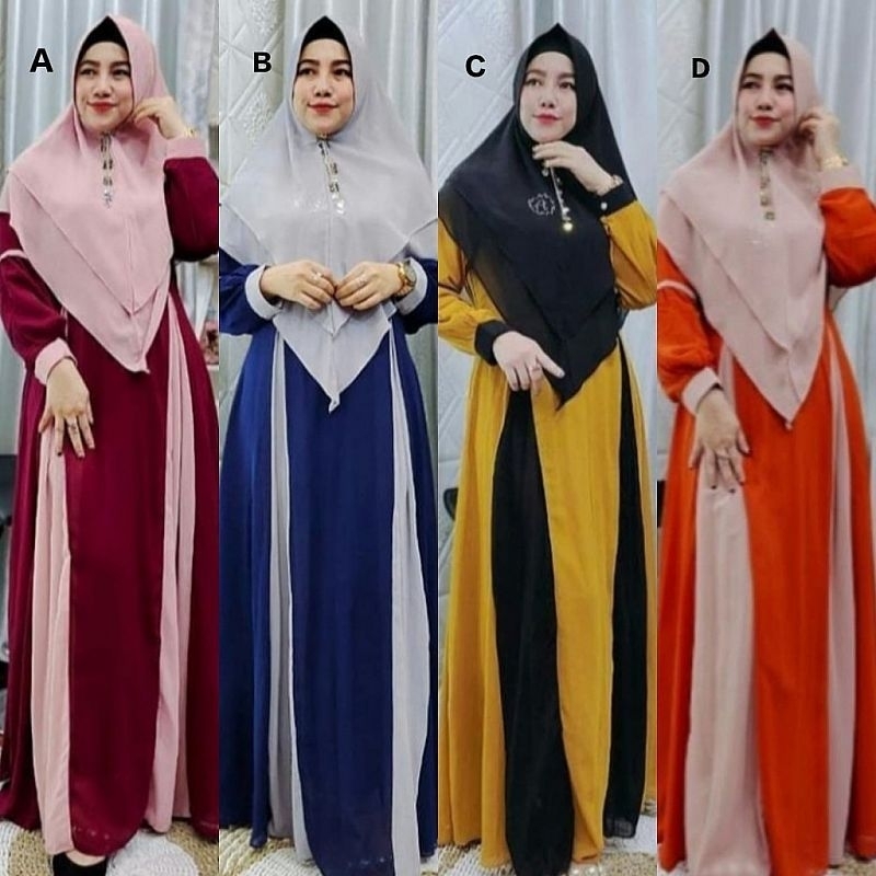 Aniy Syari by Fatimah || Set Gamis Syari