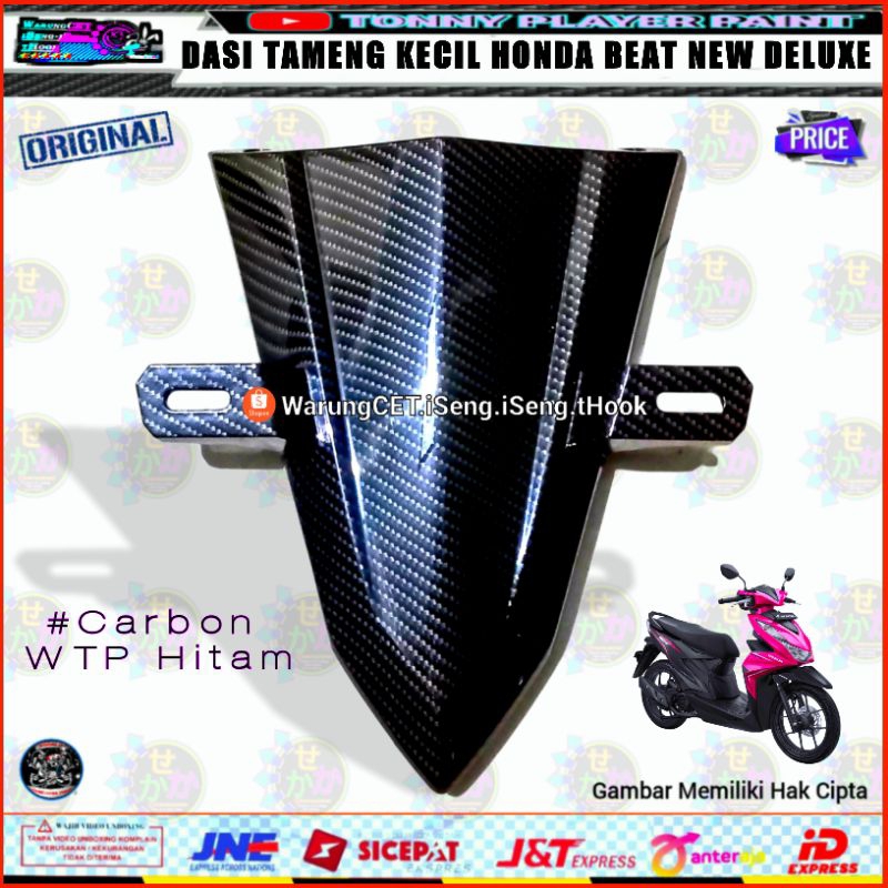 Dasi Depan Dudukan Plat Nomor Carbon Honda Beat LED Street Deluxe 2020