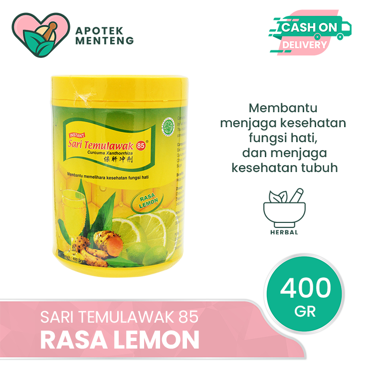 

Sari Temulawak 85 Instan Plus Madu Lemon Toples 400 gr