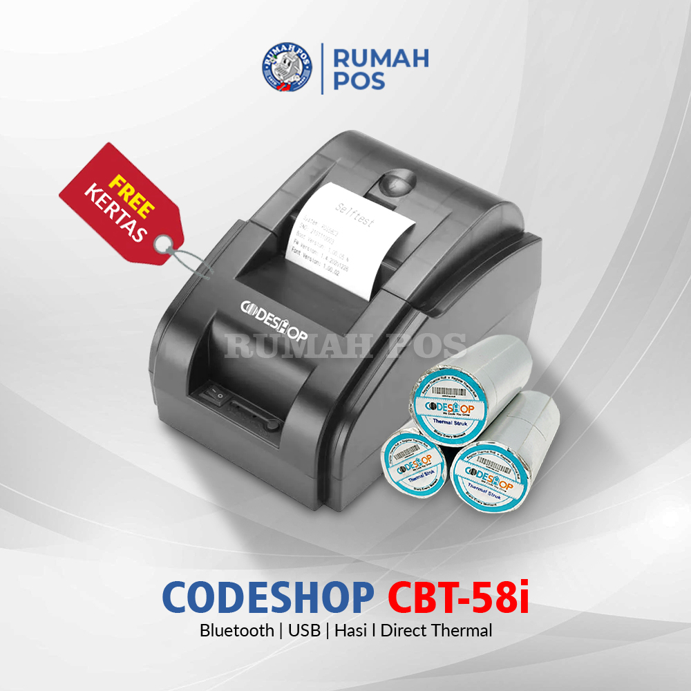 Printer Struk Kasir Struk USB CODESHOP CBT-58i Thermal BLUETOOTH