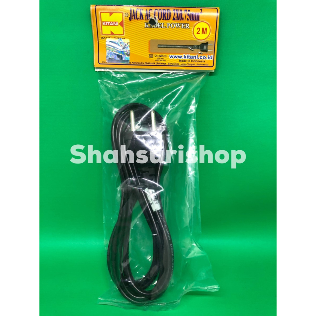 KABEL POWER BUNTUNG AC CORD MERK KITANI 2X0,75 SNI