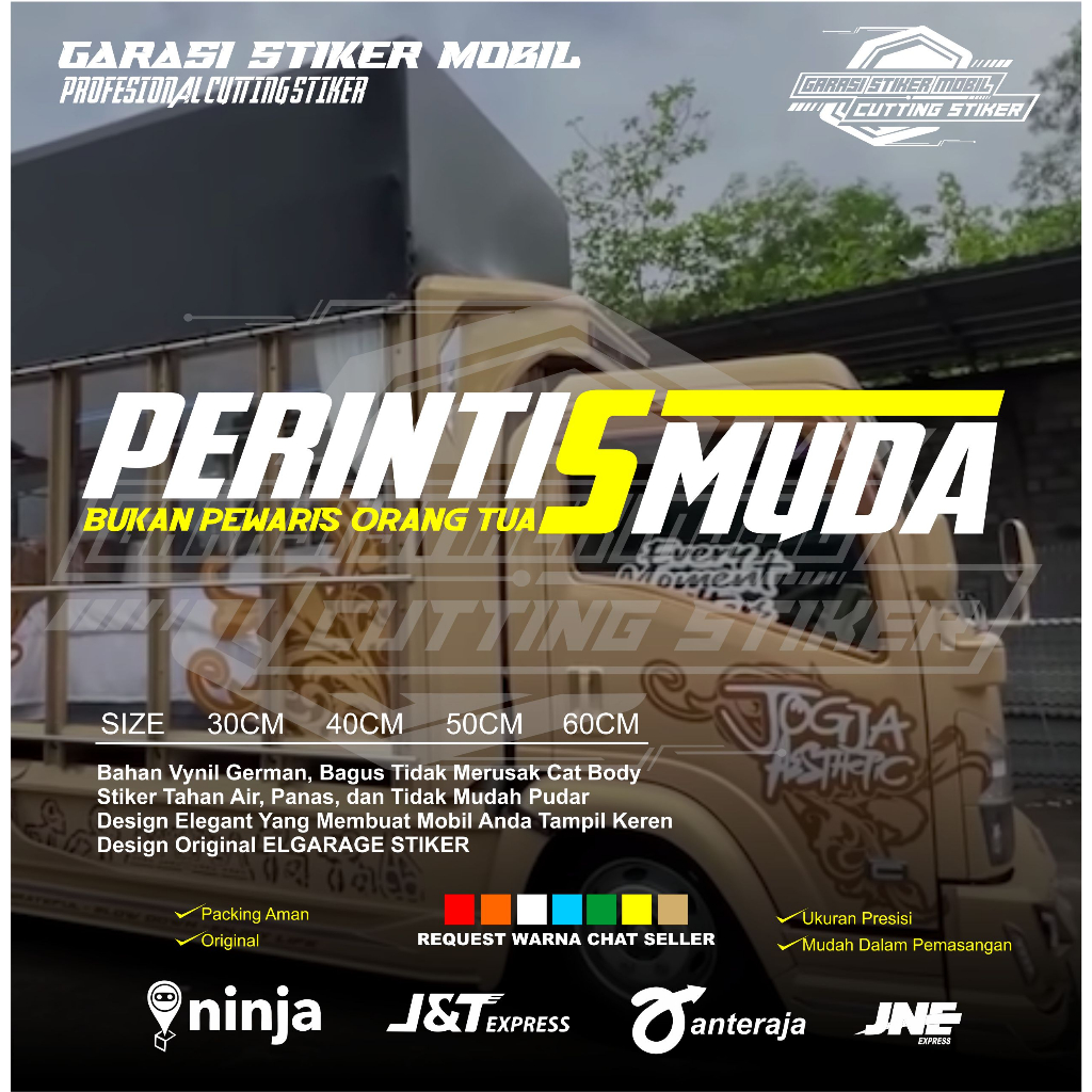 Stiker stiker kaca perintis muda sticker variasi kaca mobil truck pickup stiker perintis muda