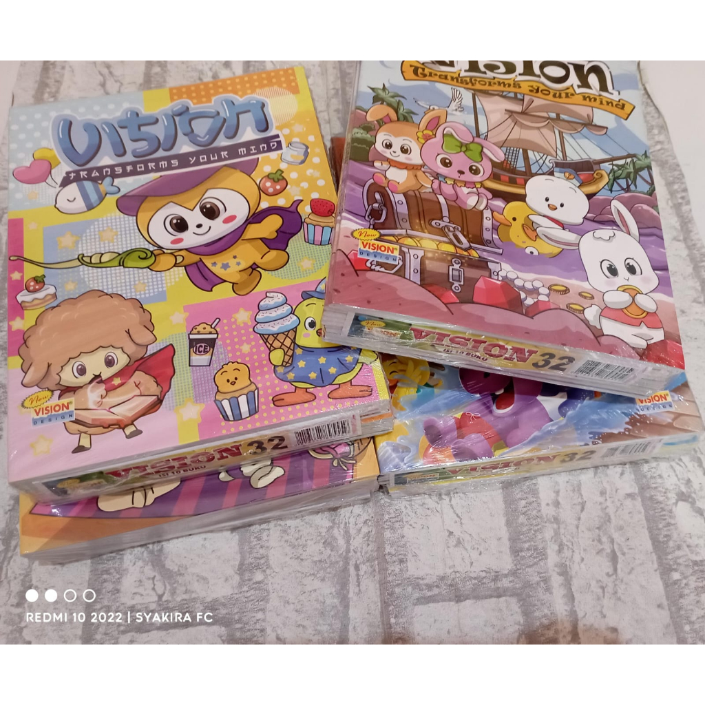 

(1 Pack / 10 Pcs) Buku Tulis VISION 32 Lembar