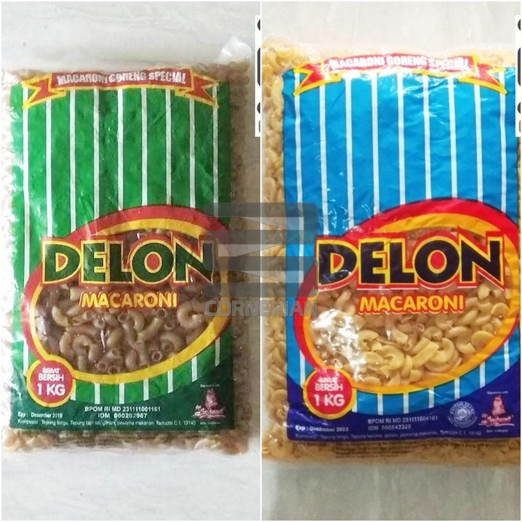 

[ DE VINCA ] Makaroni Delon 1 Kg Biru Tak Mekar Hijau Ngembang Bantat Enak Gurih Renyah Halal Aman