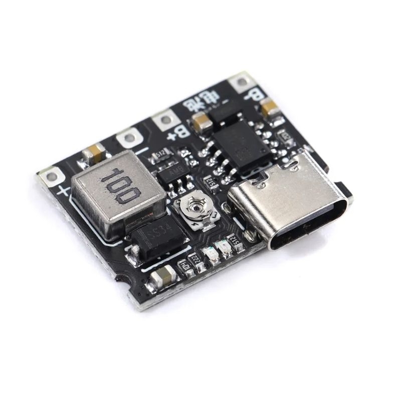 USB Type C Charger Boost Step Up Adjustable Baterai 18650