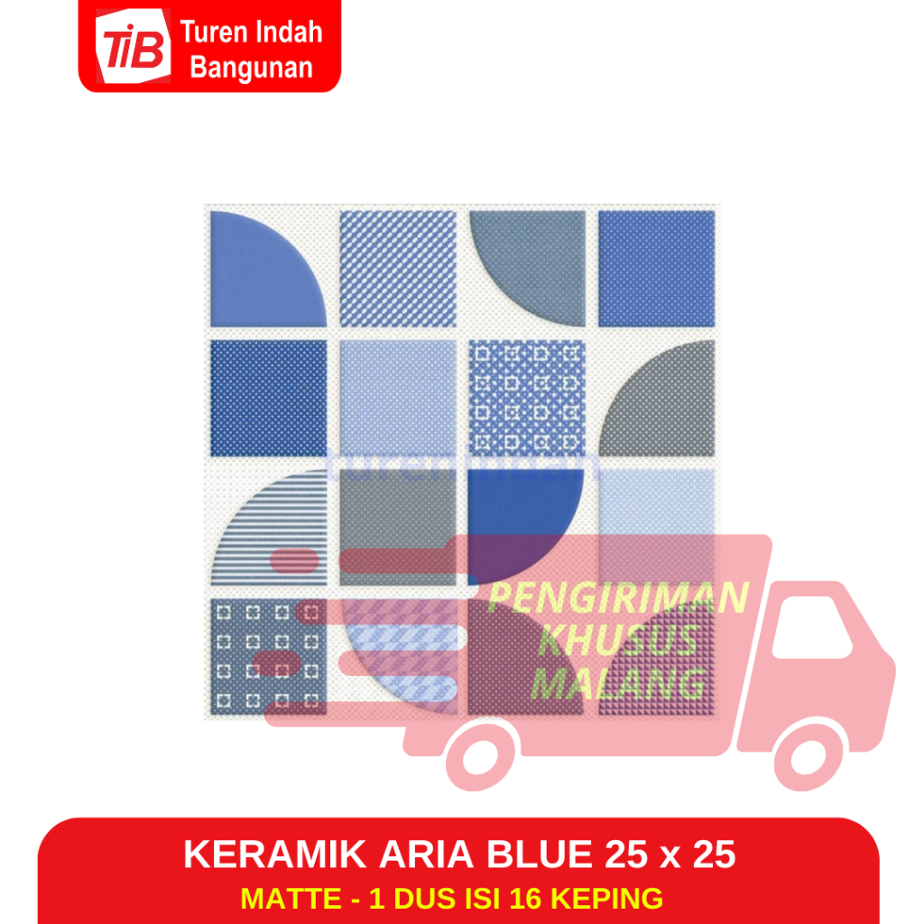 KERAMIK ARIA BLUE 25 X 25 - KERAMIK LANTAI KAMAR MANDI - KERAMIK KAMAR MANDI - KERAMIK DAPUR - SANITARY - JUAL KERAMIK DI MALANG