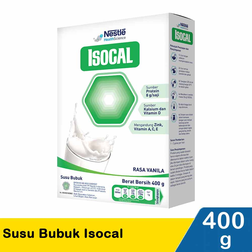 

NESTLE ISOCAL Susu Bubuk Keluarga Vanila Kotak 400g