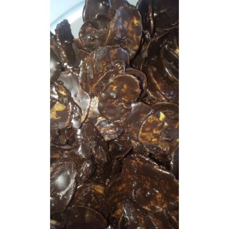 kripik pisang coklat lumer