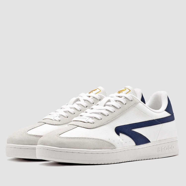 BRODO - Sepatu Ace Hooligan White Navy Homeward Sneakers Original