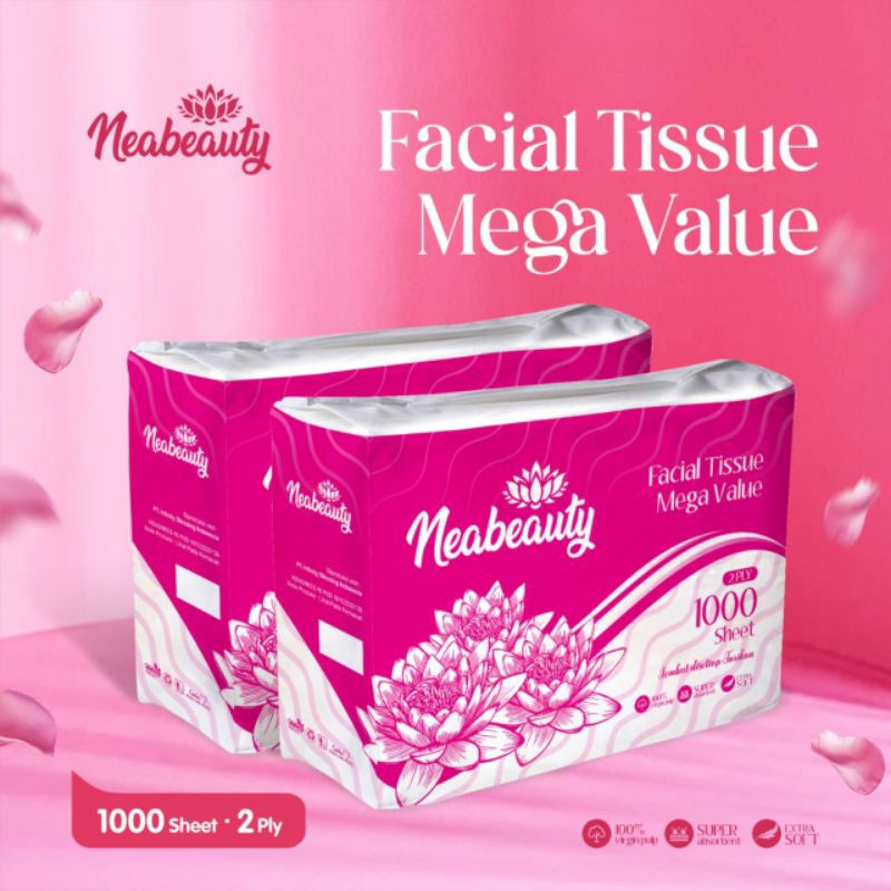 TISU FACIAL TISU WAJAH 1000 SHEET NEABEAUTY/TISU WAJAH JUMBO 1 KG