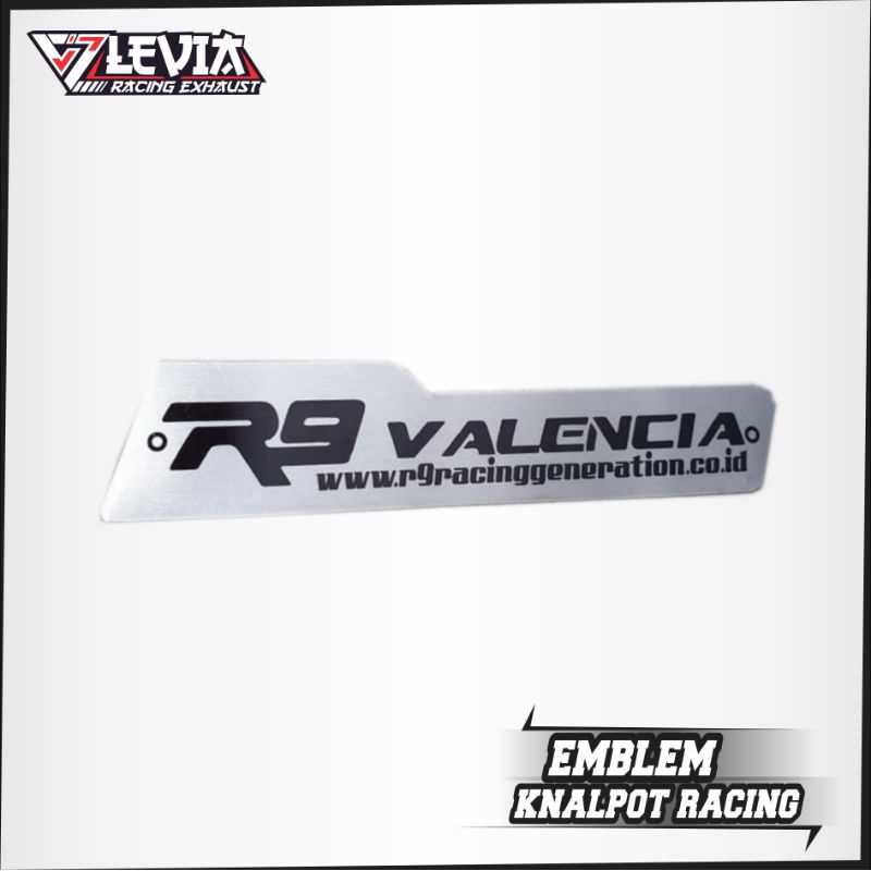 EMBLEM KNALPOT RACING MERK R9 VALENCIA