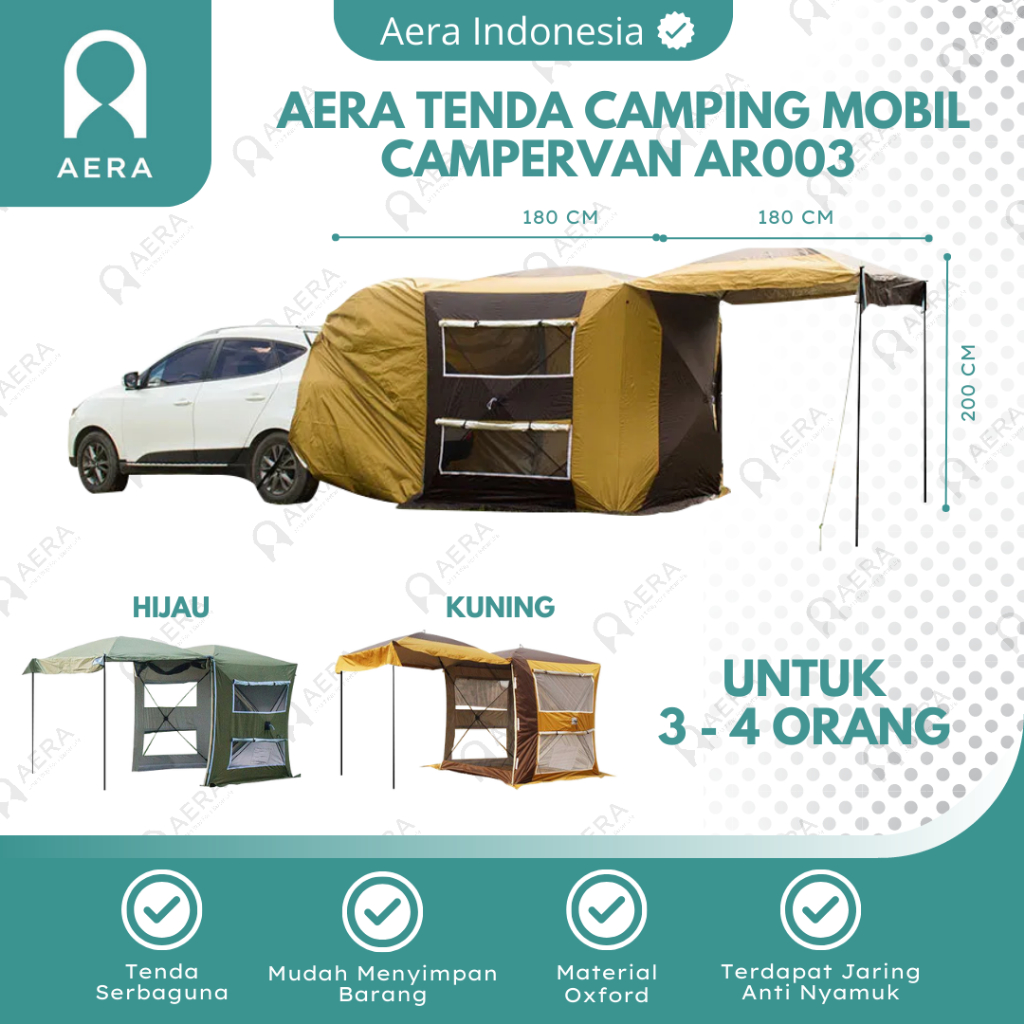 AERA Tenda Mobil Camping Campervan | Tenda Mobil Lipat Camping Campervan | Tenda Camping Mobil AR003