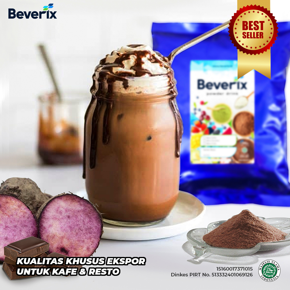 

Bubuk Minuman Cokelat Rasa Choco Taro Beverix Fresh Powder Drink 1 Kg