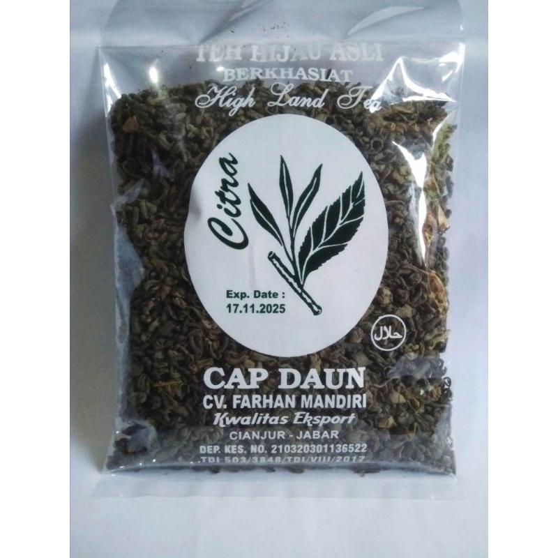 

TEH HIJAU ASLI CITRA CAP DAUN, TEH HERBAL SEDUH, TEH KESEHATAN