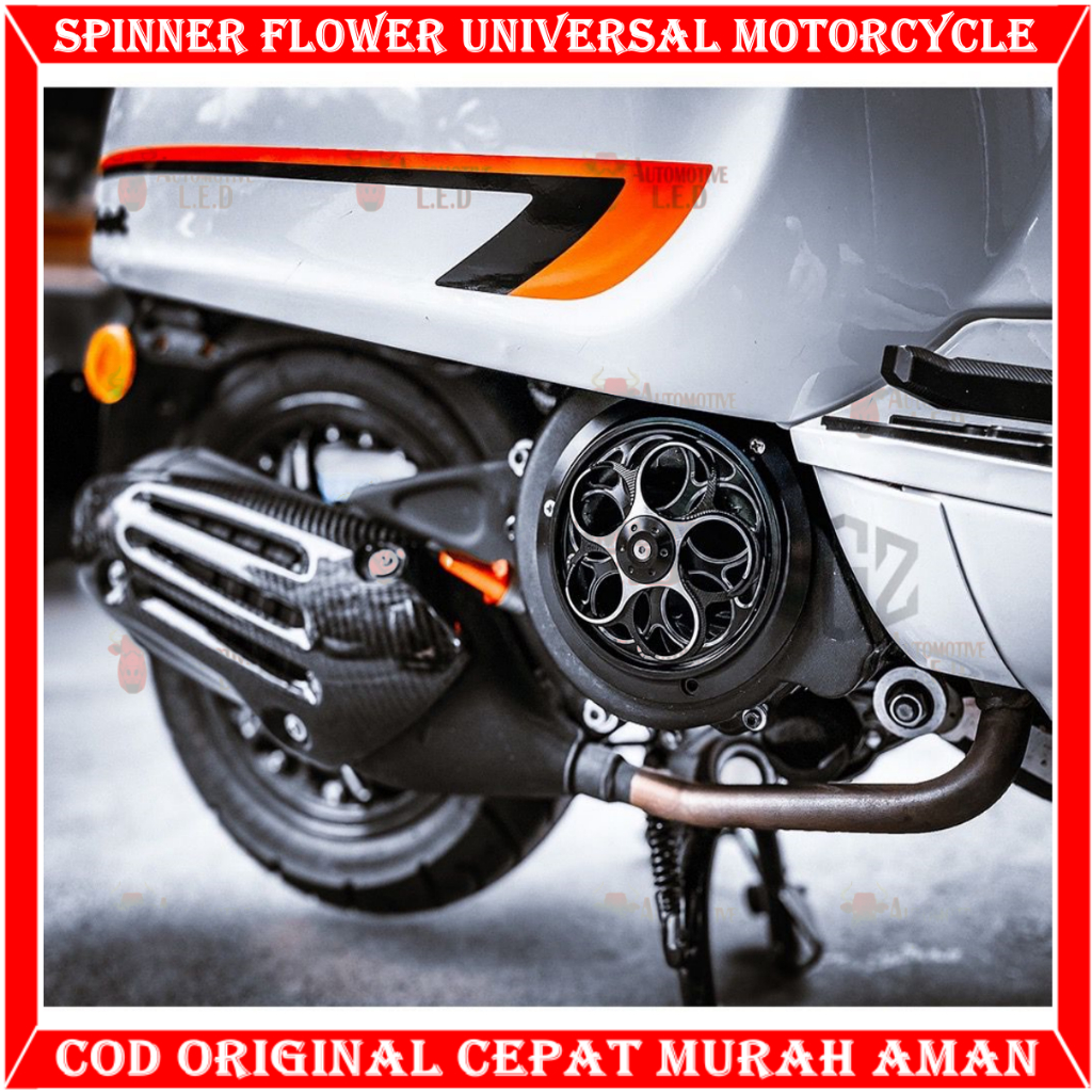 ORIGINAL COVER PELINDUNG KIPAS RADIATOR MATIC CNC MODEL SPINNER SPINER UNIVERSAL VESPA BEAT SCOOPY PCX MIO GENIO AEROX NMAX VARIO COVER TUTUP KIPAS SPINER UNIVERSAL